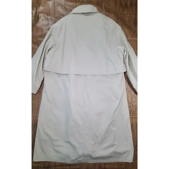 LONDON FOG Overcoat Trench Coat 8 Petite Removable Fleece Lining Tan - Picture 3 of 7